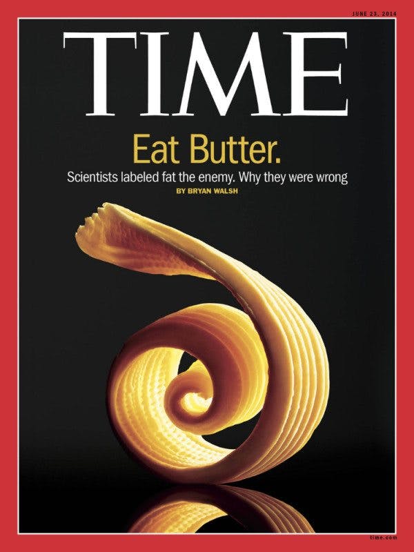 Ein Foto vom Time Magazin, Butter ist nicht dein Feind.